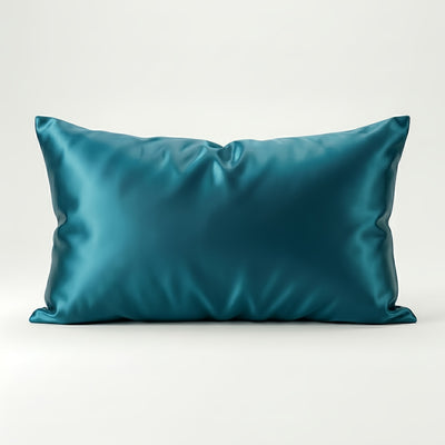 Luxe zijden kussensloop van 100 procent moerbeizijde in donkergroen