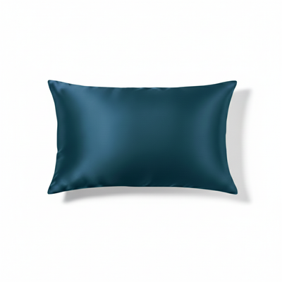 Luxe zijden kussensloop van 100 procent moerbeizijde in donkergroen