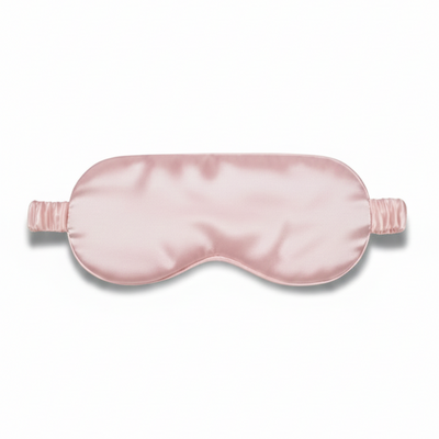 Roze zijden slaapmasker van moerbeizijde