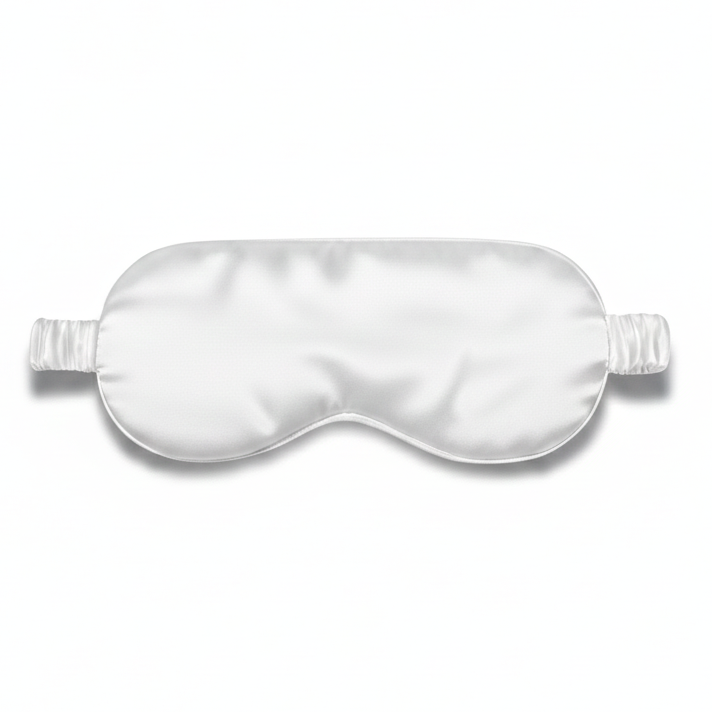Wit zijden slaapmasker van moerbeizijde