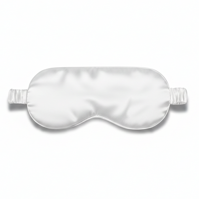Wit zijden slaapmasker van moerbeizijde