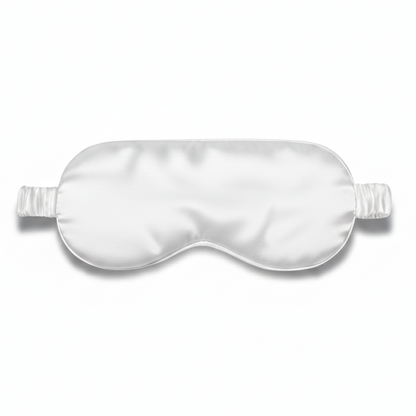 Wit zijden slaapmasker van moerbeizijde