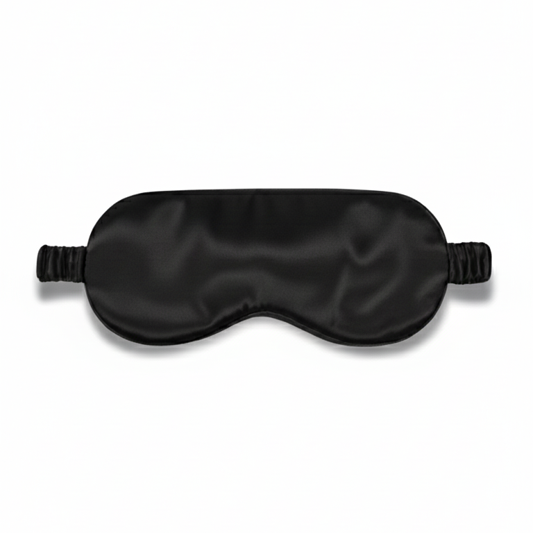 Zwart zijden slaapmasker van moerbeizijde